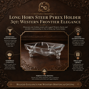 Long Horn Steer Pyrex Holder 3qt 16