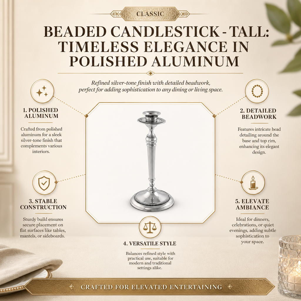 Beaded Candlestick - Tall 10