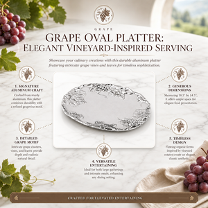Grape Oval Platter 10