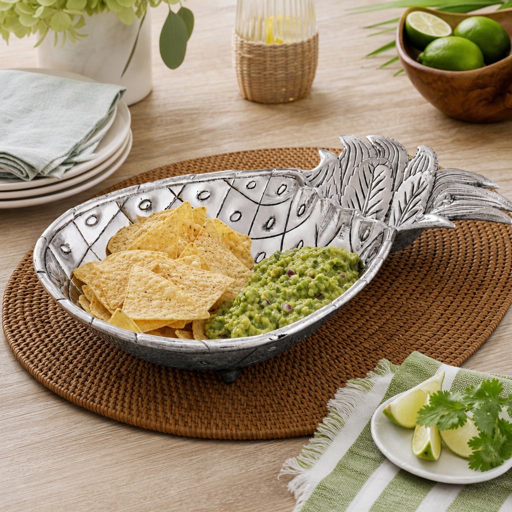 Pineapple Chip and Dip Tray 6