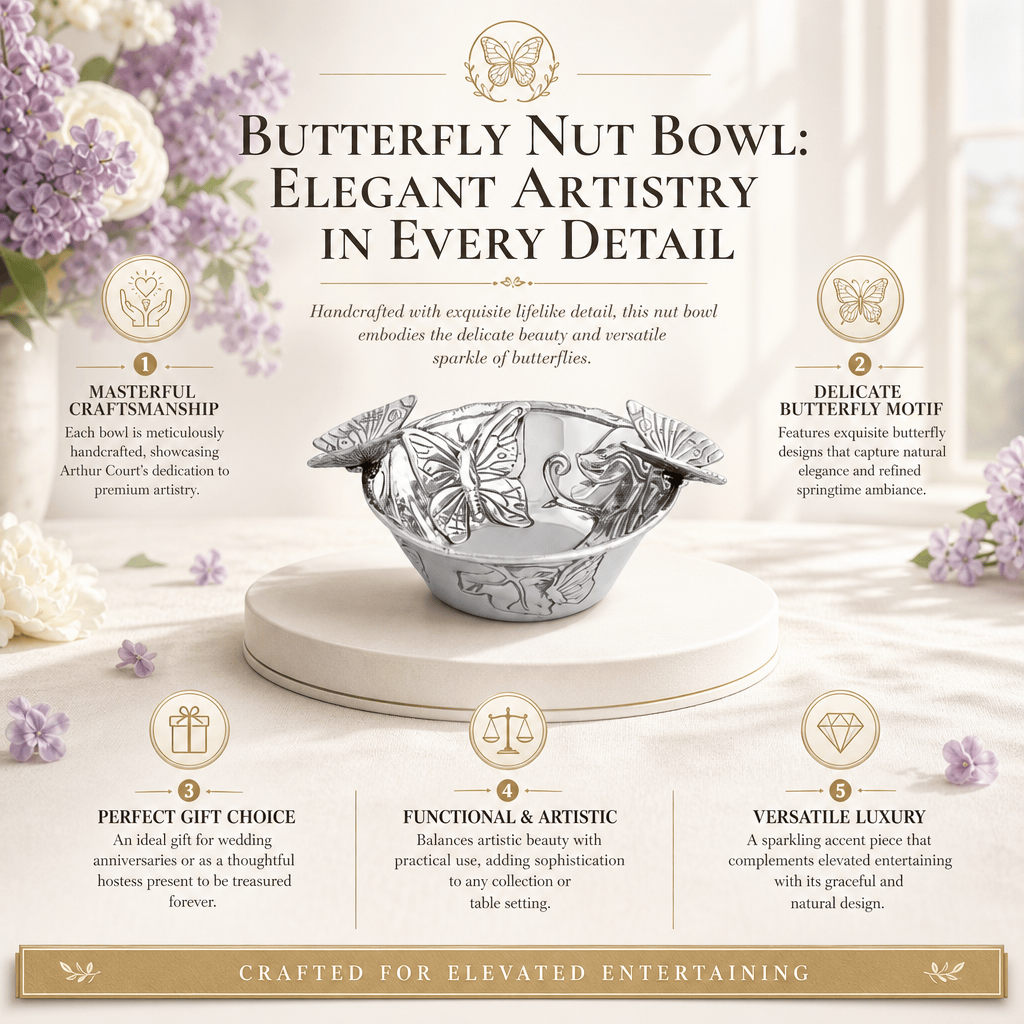 Butterfly Nut Bowl: Elegant Artistry in Every Detail