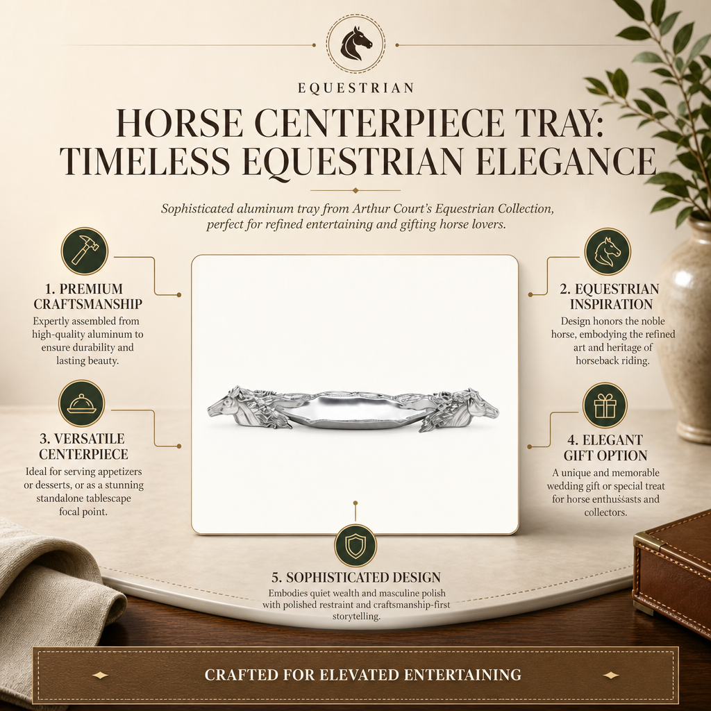 Horse Centerpiece Tray: Timeless Equestrian Elegance