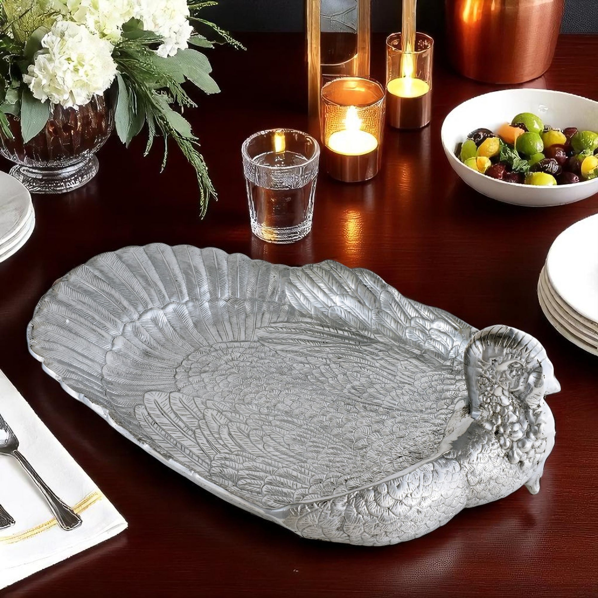 Arthur Court Game Birds Turkey Tray Large