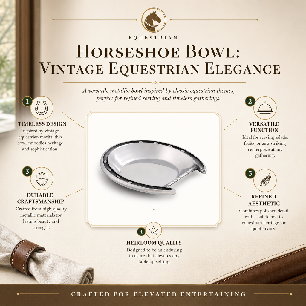 Horseshoe Bowl: Vintage Equestrian Elegance