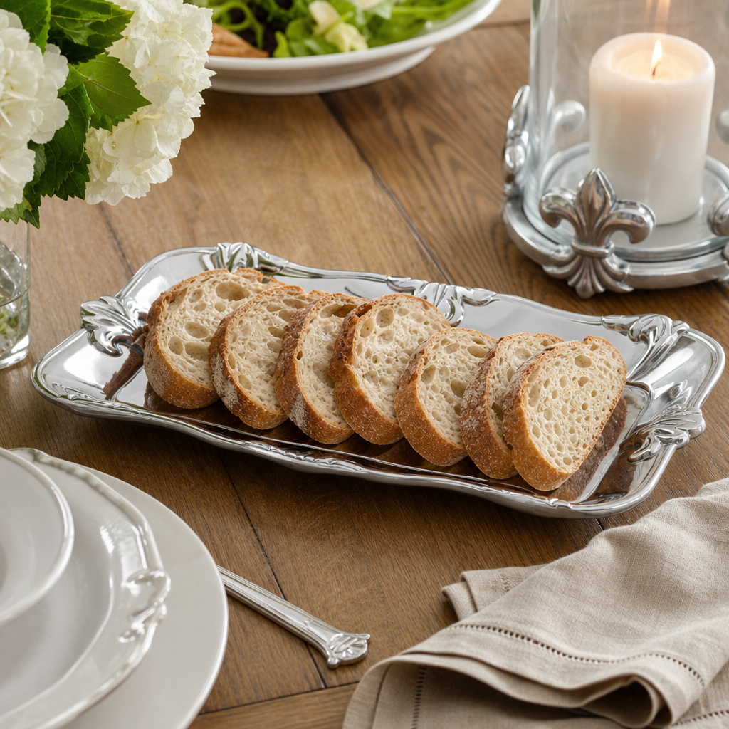 Fleur-De-Lis Bread Tray 6x12 5