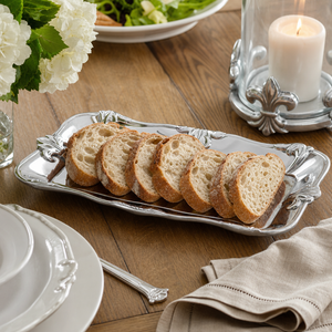 Fleur-De-Lis Bread Tray 6x12 5