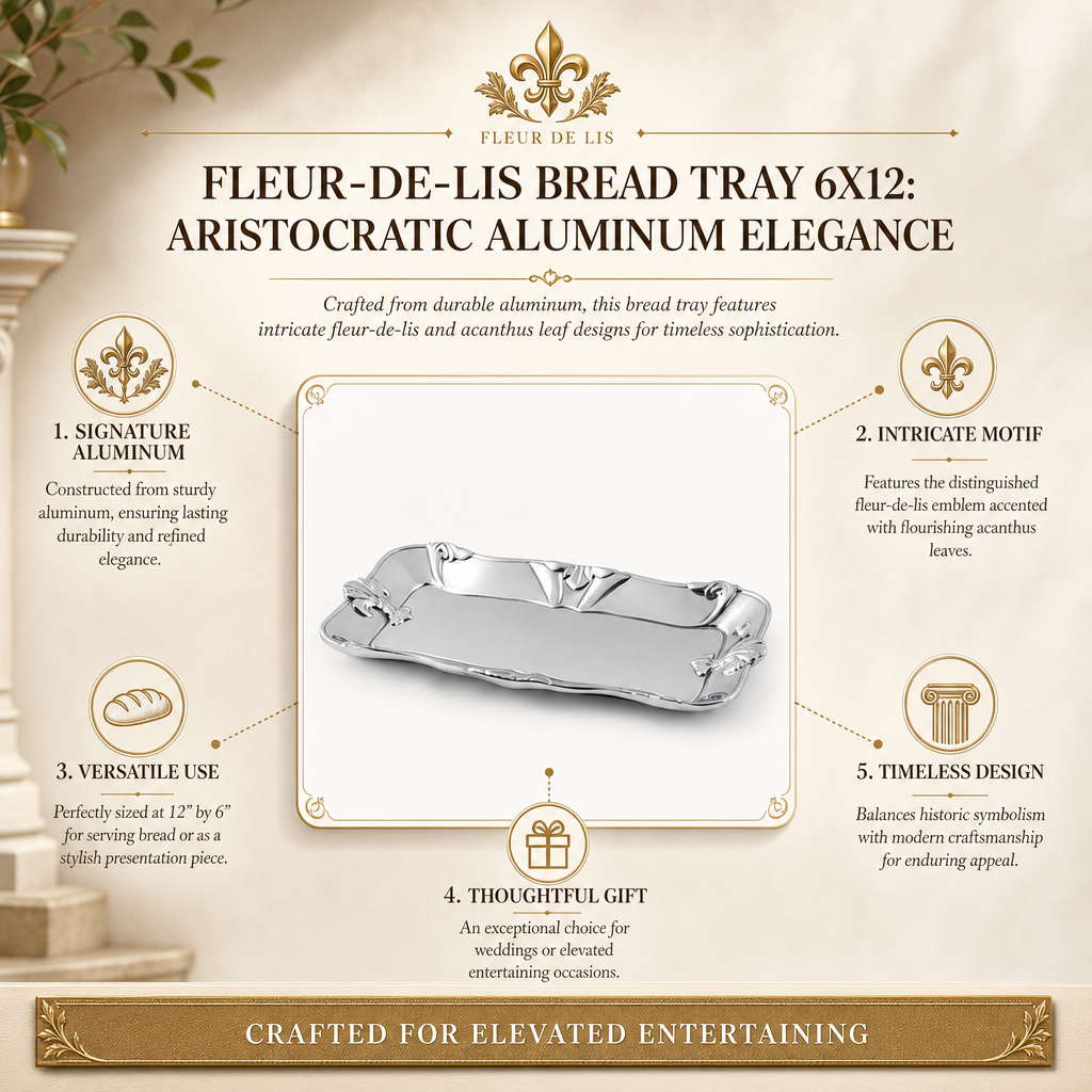 Fleur-De-Lis Bread Tray 6x12 8