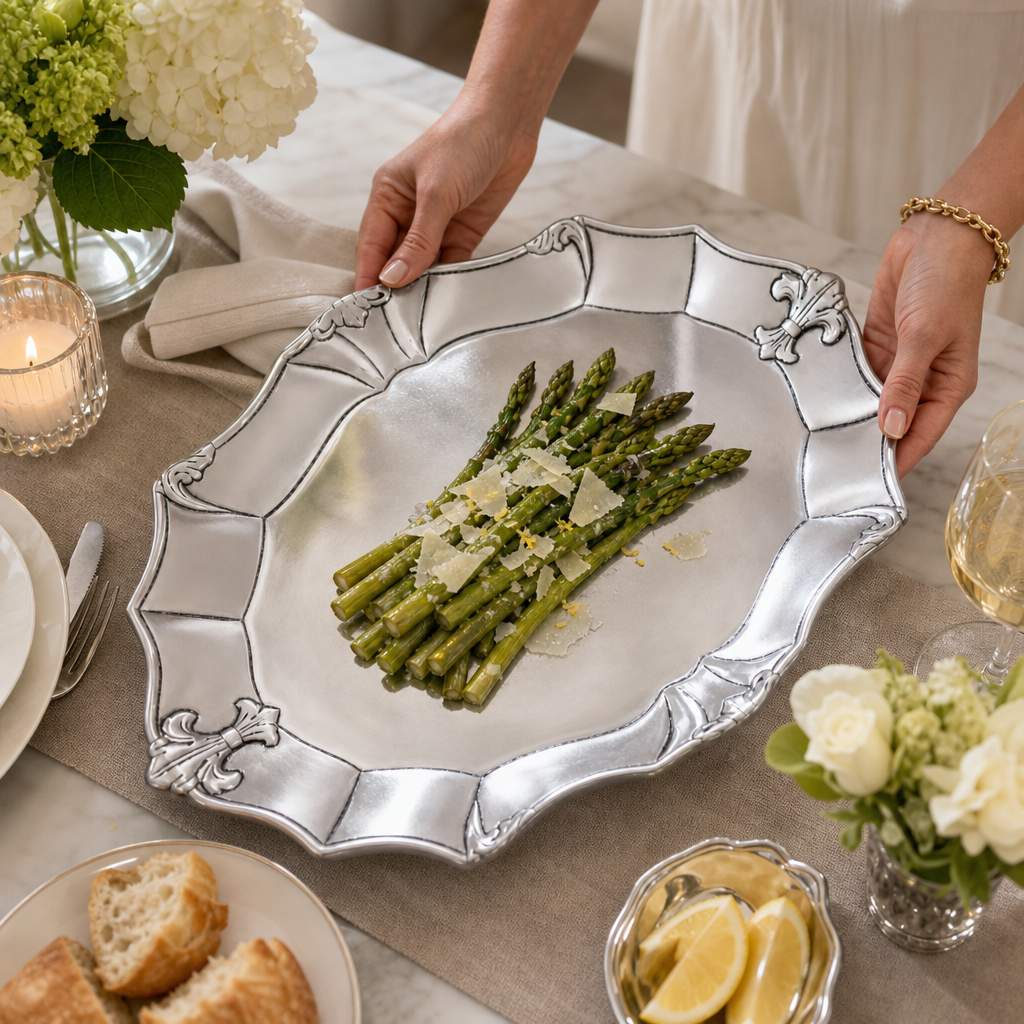 Fleur-De-Lis Oval Platter 4