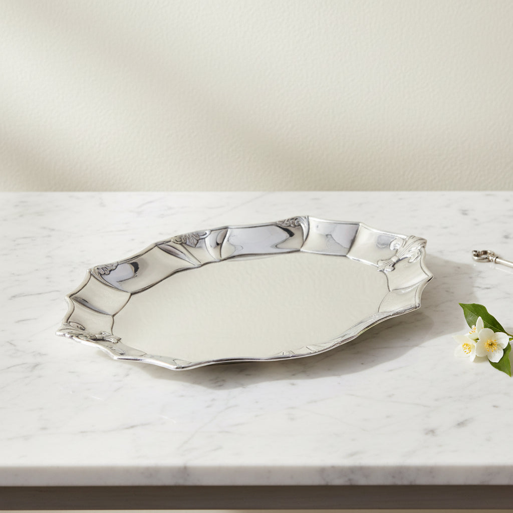 Fleur-De-Lis Oval Platter 10