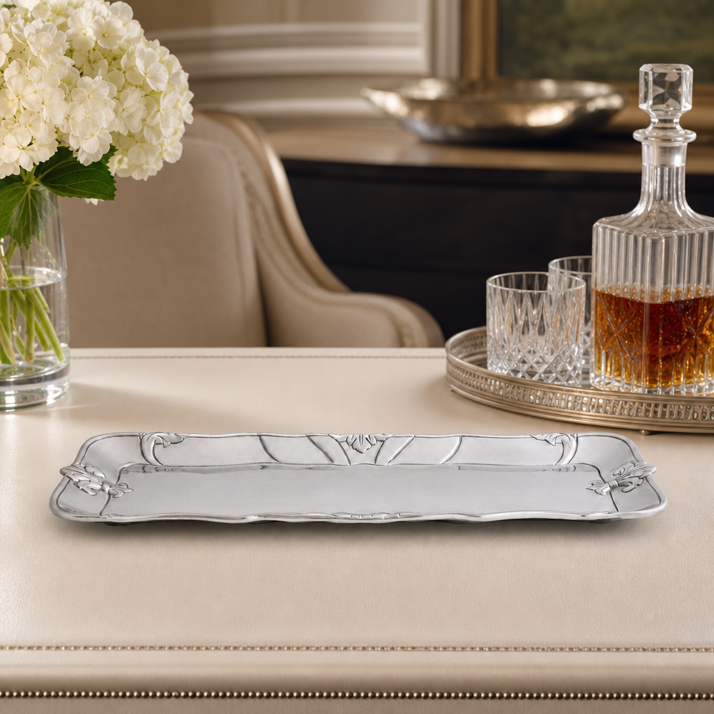Fleur-De-Lis Oblong Tray 3
