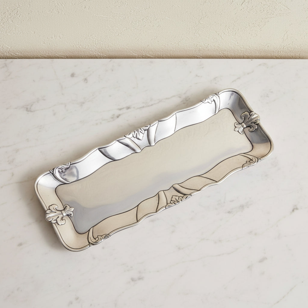 Fleur-De-Lis Oblong Tray 10