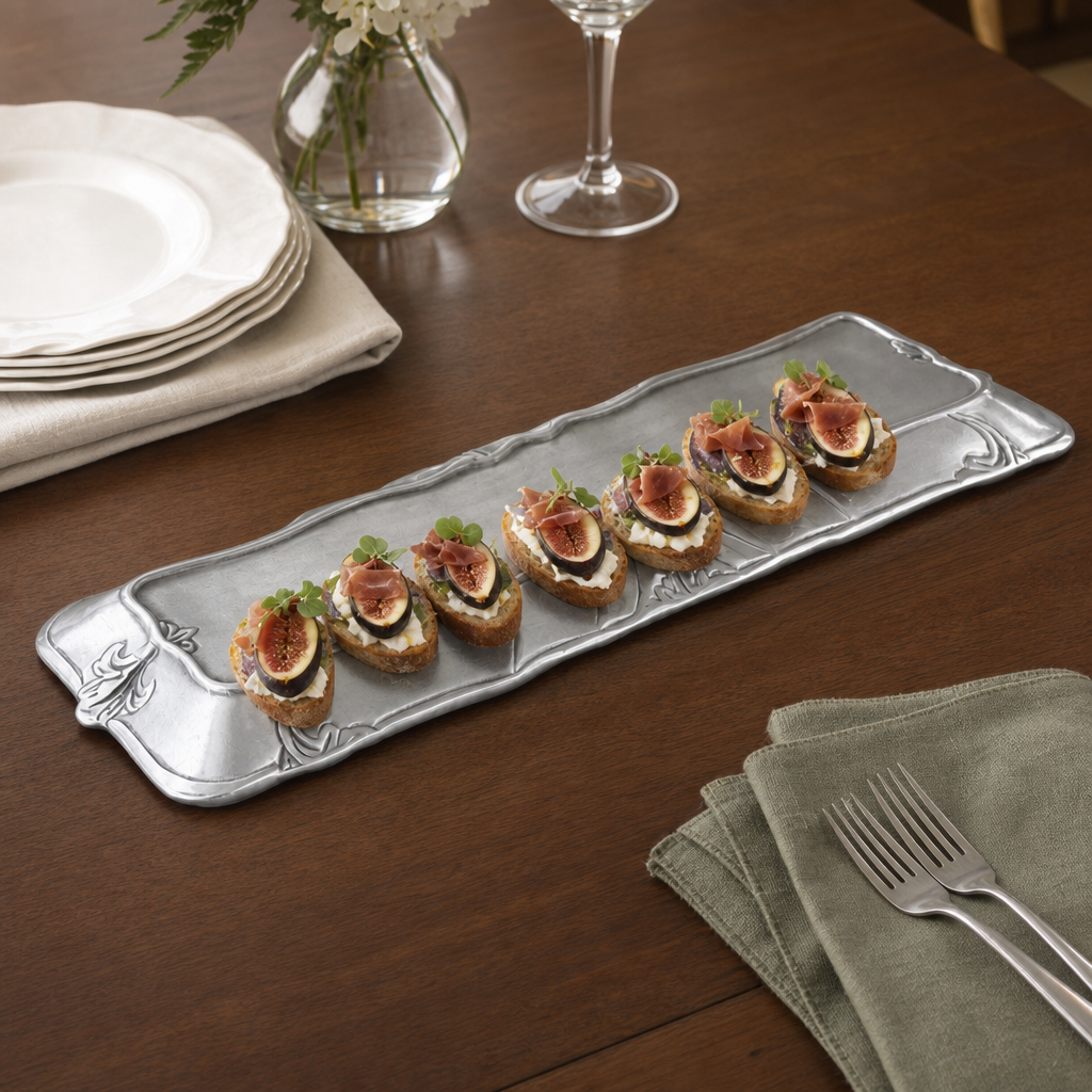 Fleur-De-Lis Oblong Tray 7