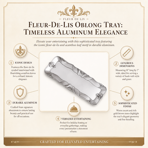 Fleur-De-Lis Oblong Tray 13