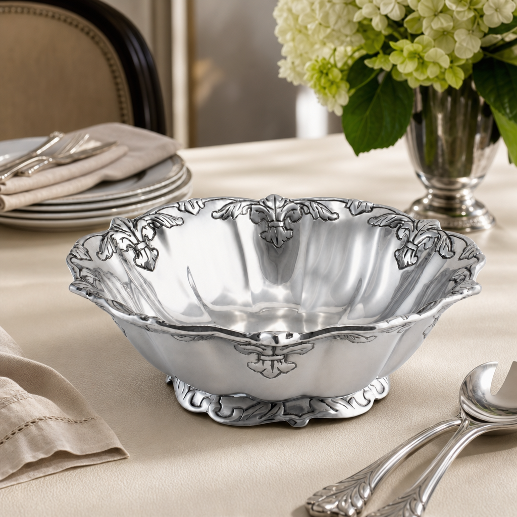 Fleur-De-Lis Salad Bowl 12 3
