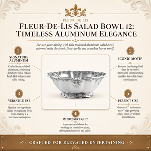 Fleur-De-Lis Salad Bowl 12 17