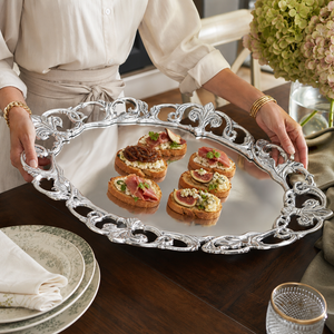 Fleur-De-Lis Oval Serving Tray 4