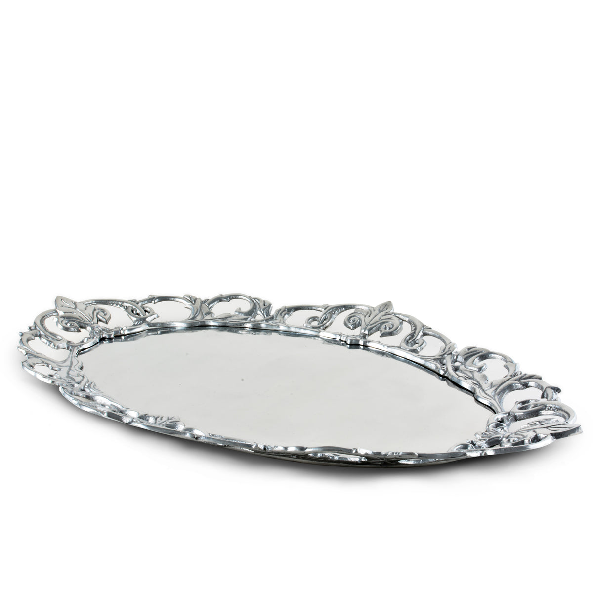 Fleur-De-Lis Oval Serving Tray