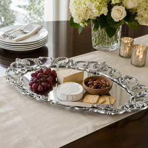 Fleur-De-Lis Oval Serving Tray 5