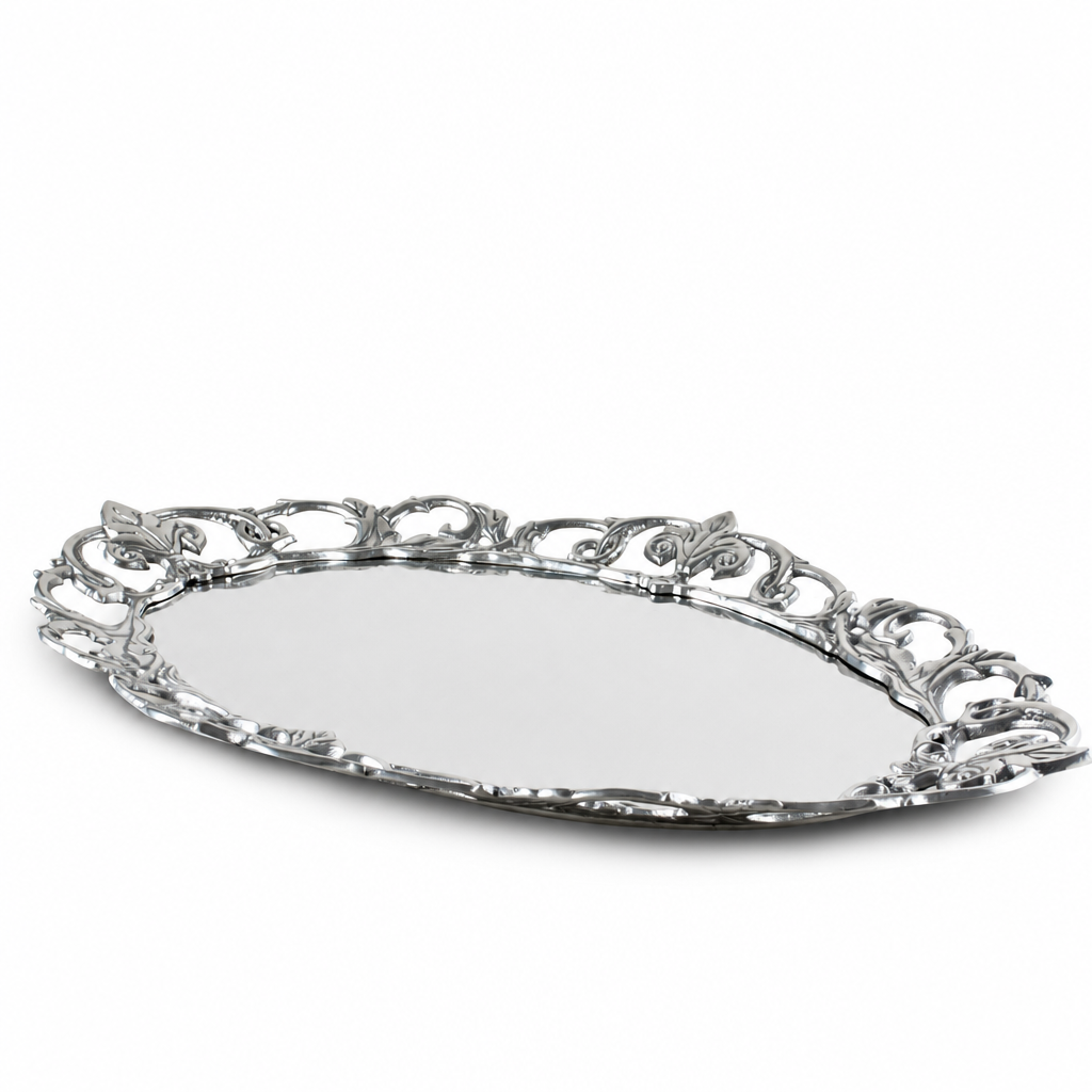 Fleur-De-Lis Oval Serving Tray 8