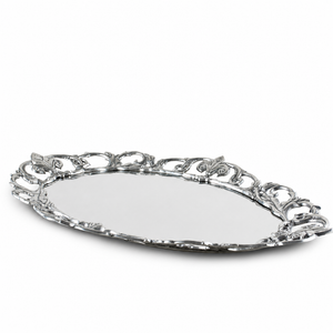 Fleur-De-Lis Oval Serving Tray 8
