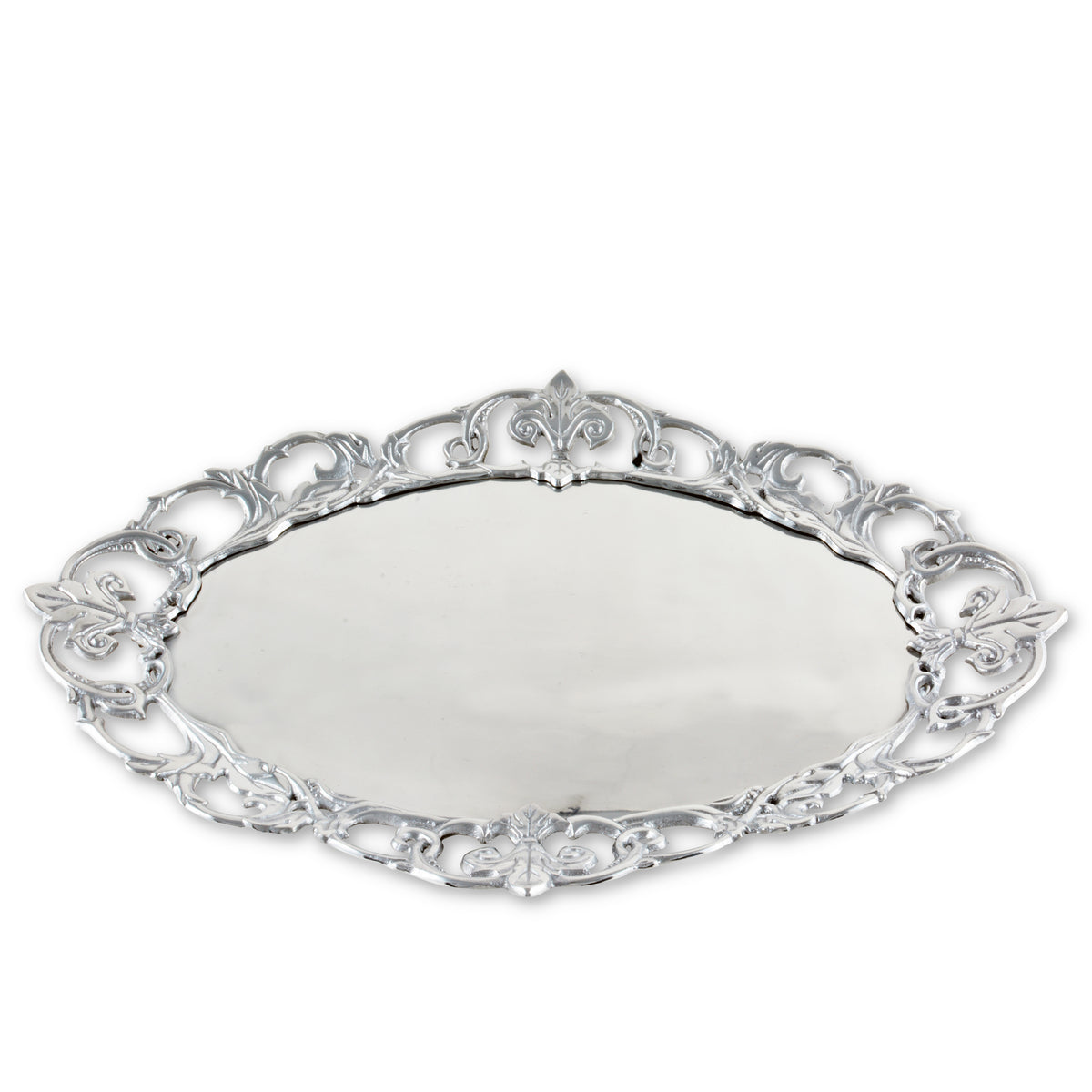 Fleur-De-Lis Oval Serving Tray