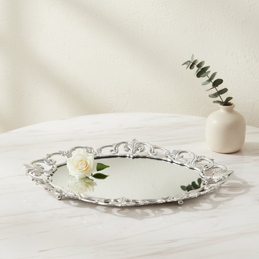 Arthur Court Fleur De Lis Fleur-De-Lis Oval Serving Tray