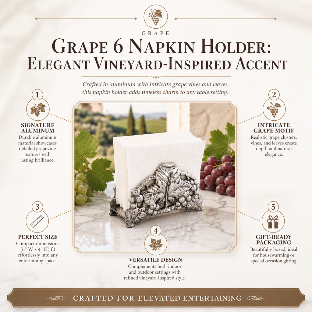 Grape 6 Napkin Holder 10