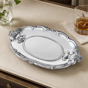 Fleur-De-Lis Oval Tray 2