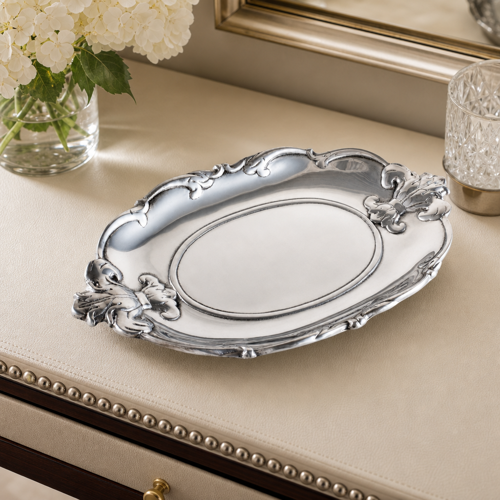 Fleur-De-Lis Oval Tray 3