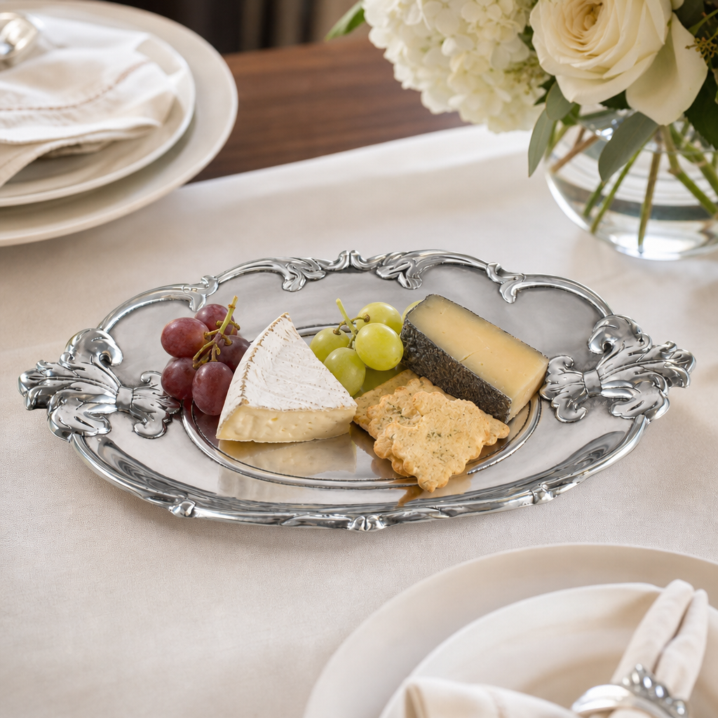 Fleur-De-Lis Oval Tray 7