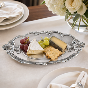 Fleur-De-Lis Oval Tray 7