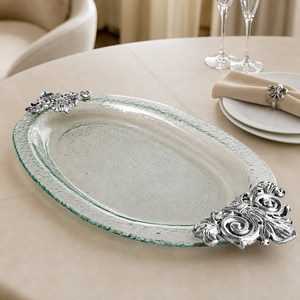 Fleur-De-Lis Glass Platter 2
