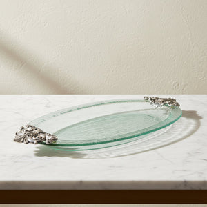 Fleur-De-Lis Glass Platter 9