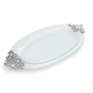 Fleur-De-Lis Glass Platter