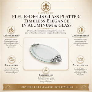 Fleur-De-Lis Glass Platter 13