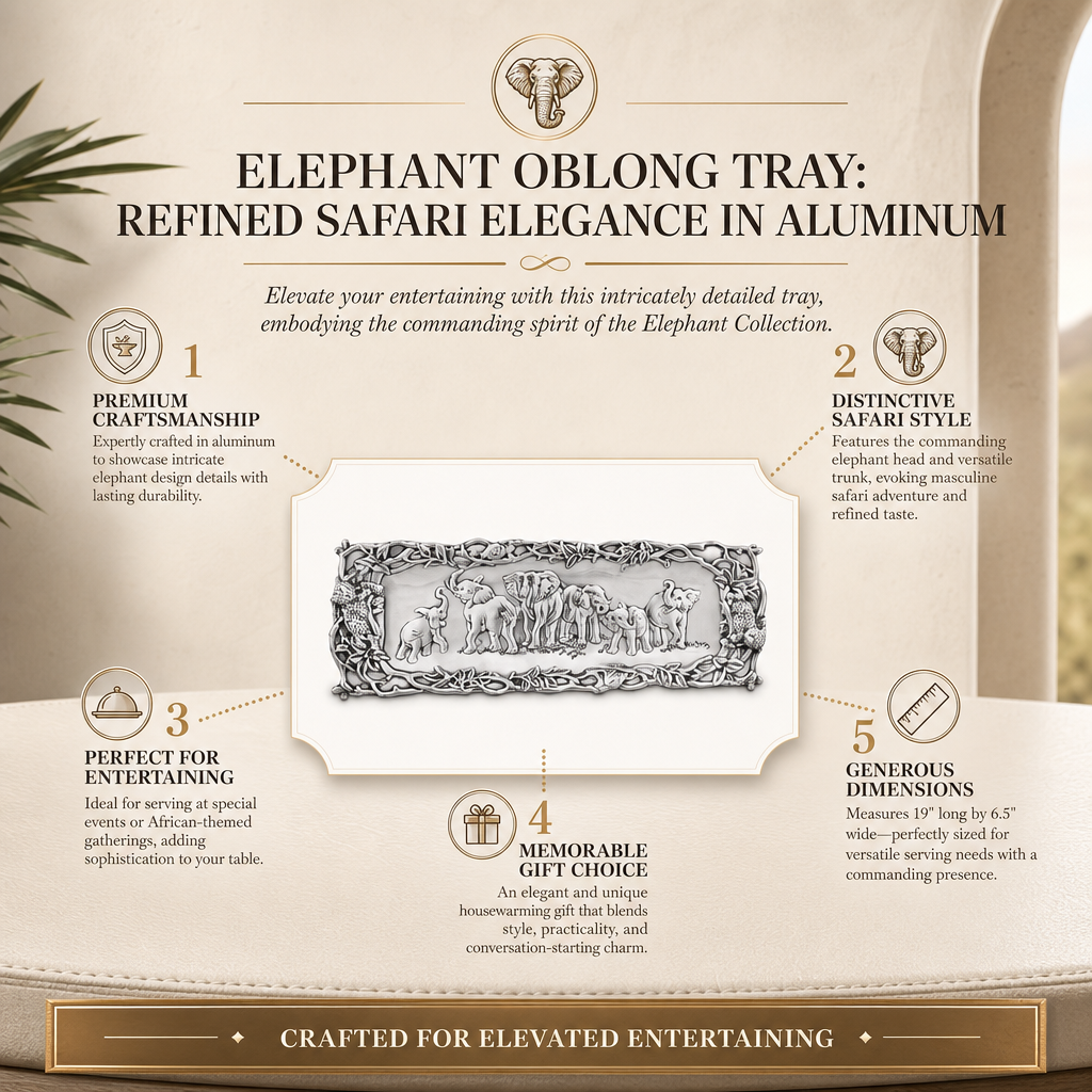 Elephant Oblong Tray 9