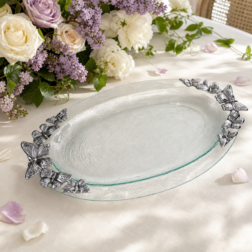 Butterfly Glass Platter 2