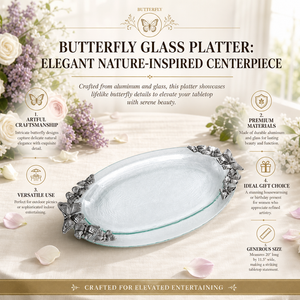 Butterfly Glass Platter 9