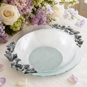 Butterfly Glass Salad Bowl 2