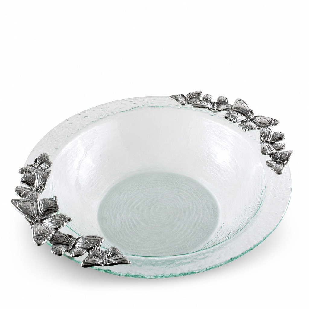 Butterfly Glass Salad Bowl 1