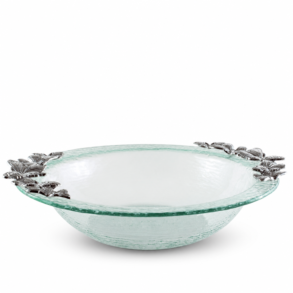 Butterfly Glass Salad Bowl 10