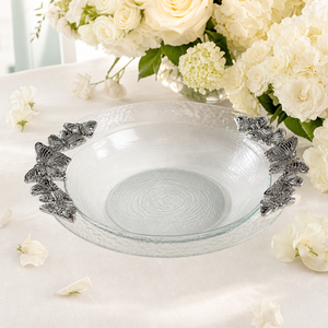 Butterfly Glass Salad Bowl 4