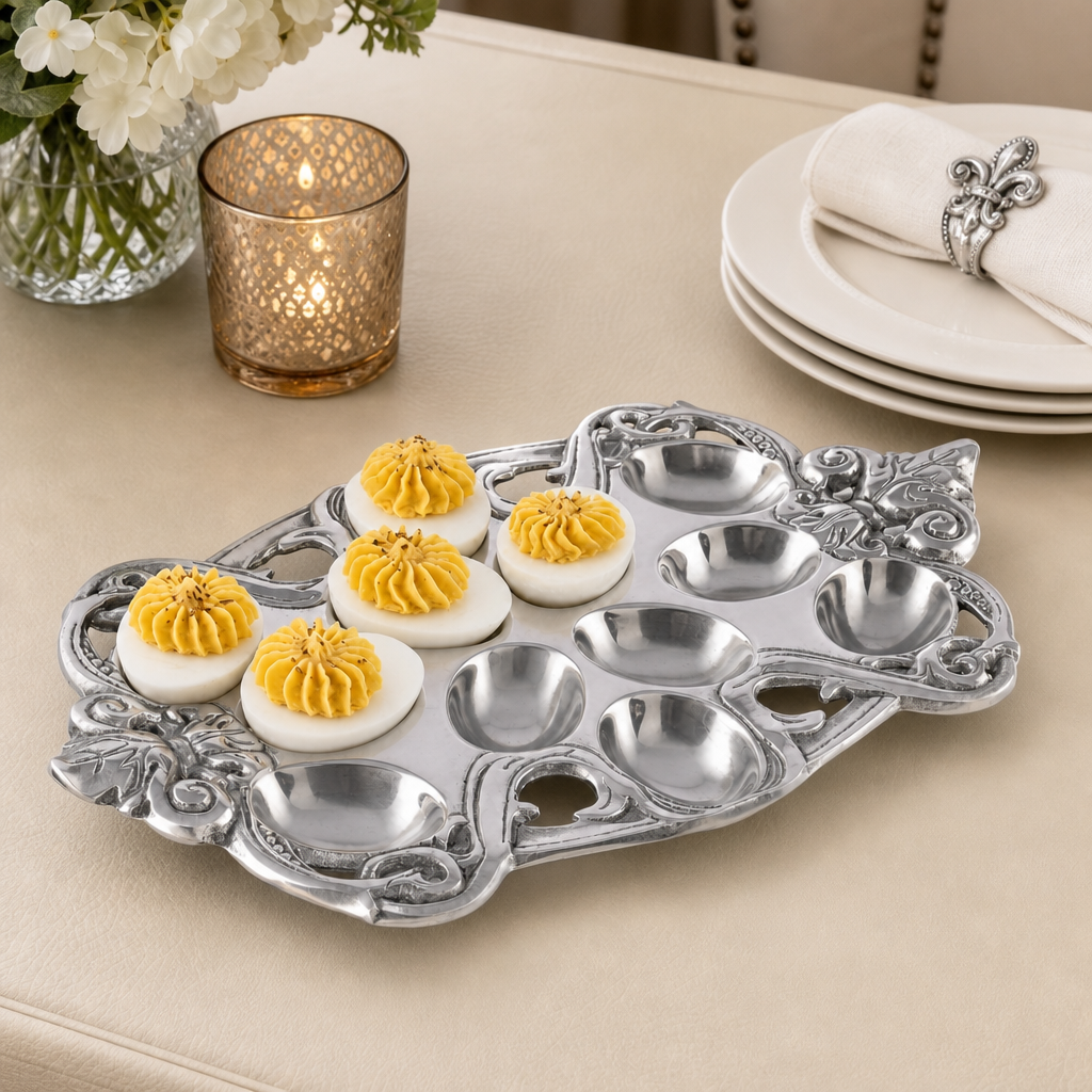 Fleur-De-Lis Deviled Egg Holder 1