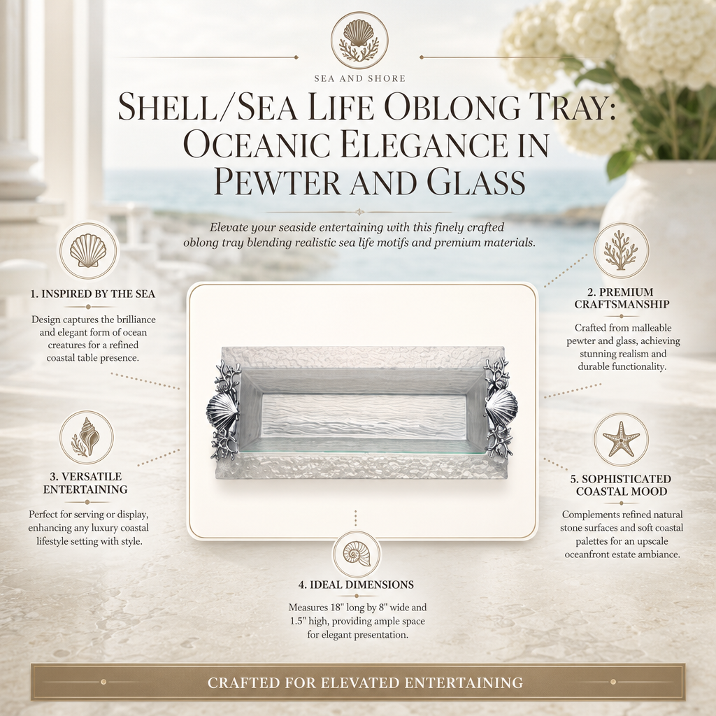 Shell/Sea Life Oblong Tray 6