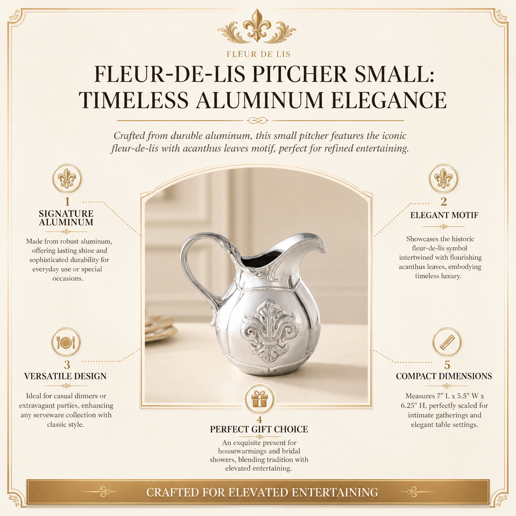 Fleur-De-Lis Pitcher Small 13