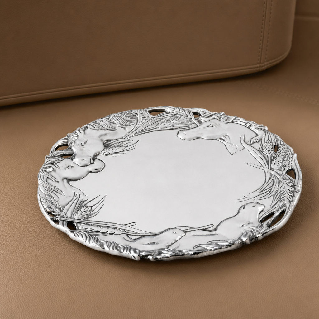 Horse Round Tray 12 1