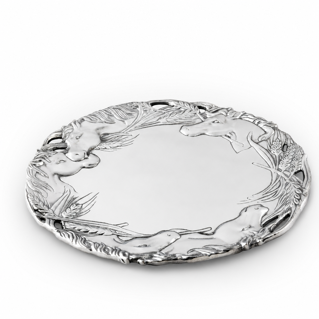 Horse Round Tray 12 1