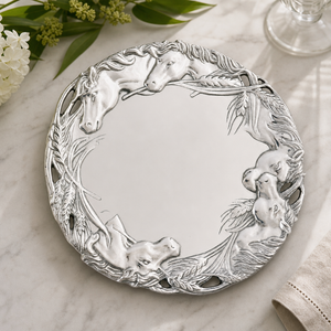 Horse Round Tray 12 8