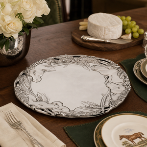 Horse Round Tray 12 4