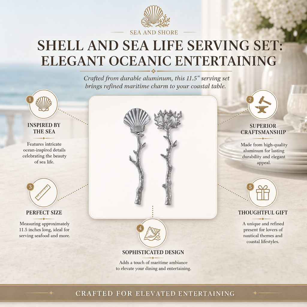 Shell and Sea Life Serving Set: Elegant Oceanic Entertaining